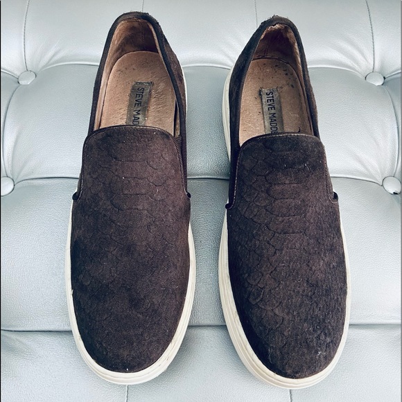 Steve Madden Bellie Gray Suede Leather 2" Platform - Picture 4 of 6